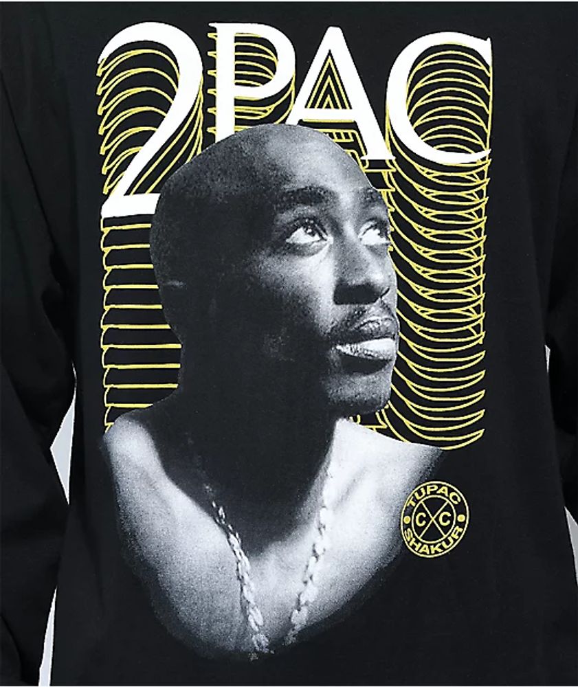 Cross Colours x Tupac Shakur Profile Black Long Sleeve T-Shirt