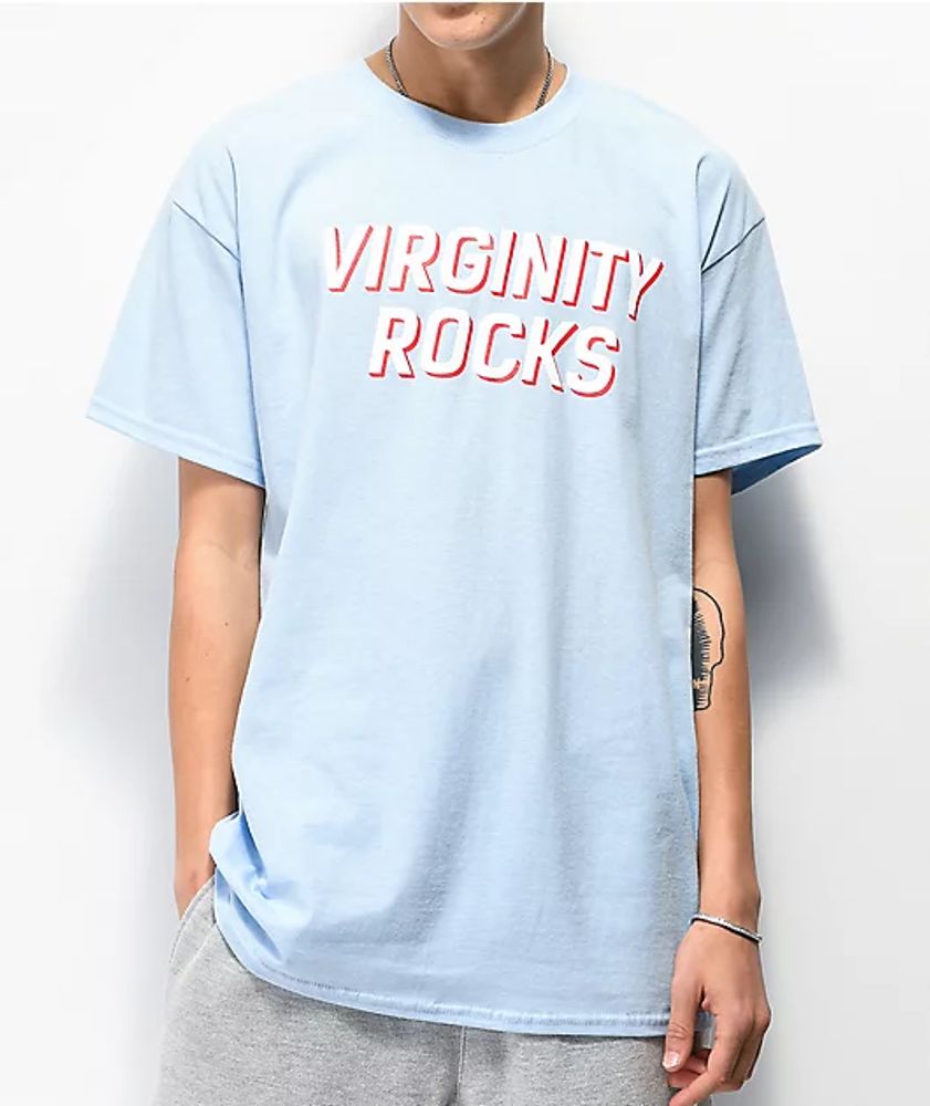 Virginity rocks store sweatshirt blue