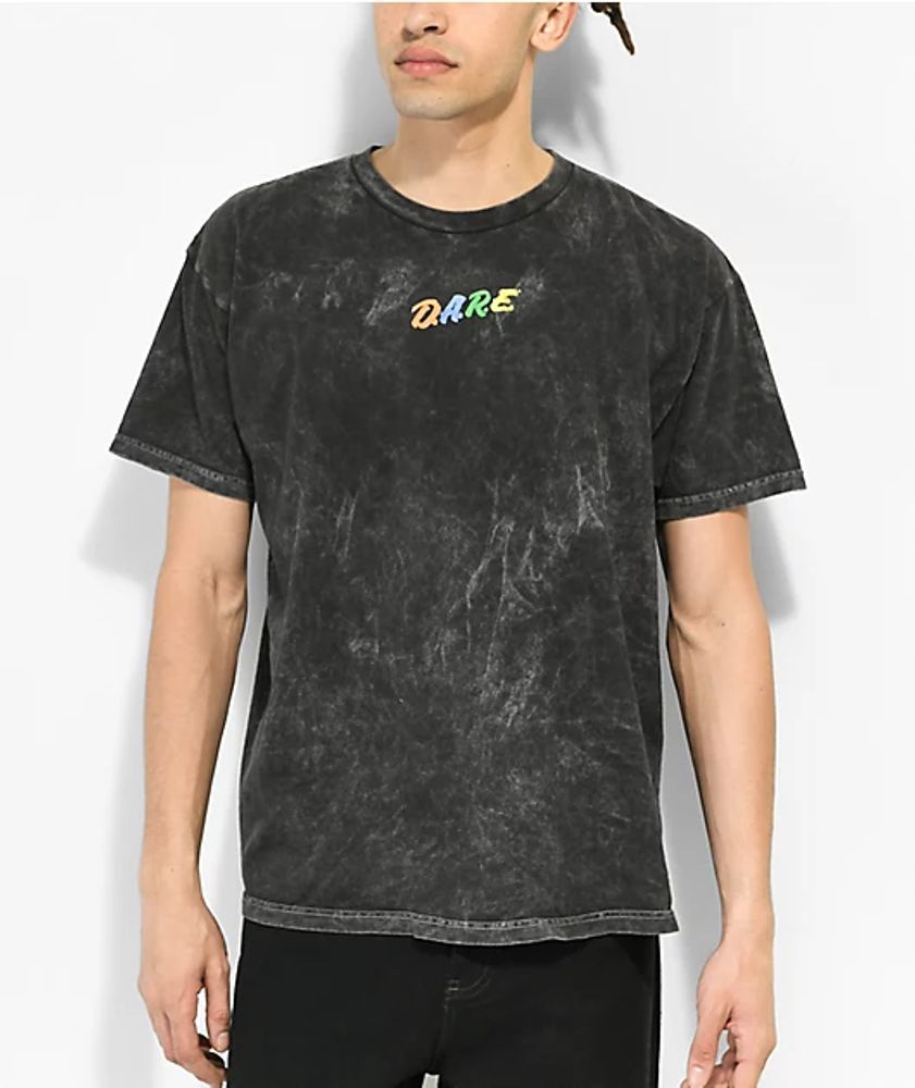 Zumiez Dare Globe Logo Black Acid Wash T-Shirt | Mall of America®