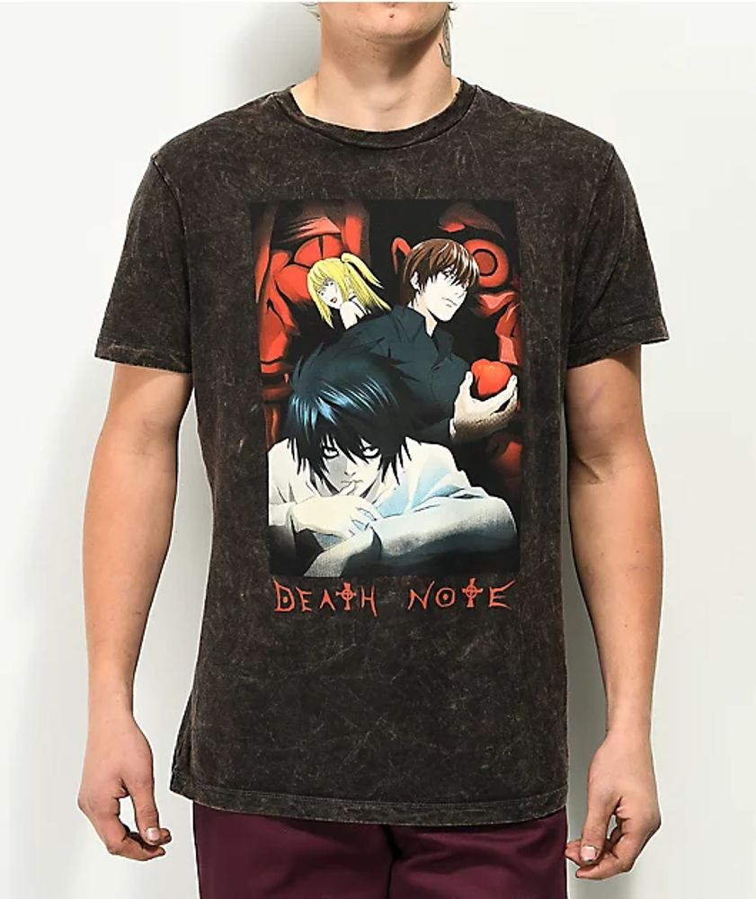 The Forecast Agency Death Note Cast Black Washed T-Shirt