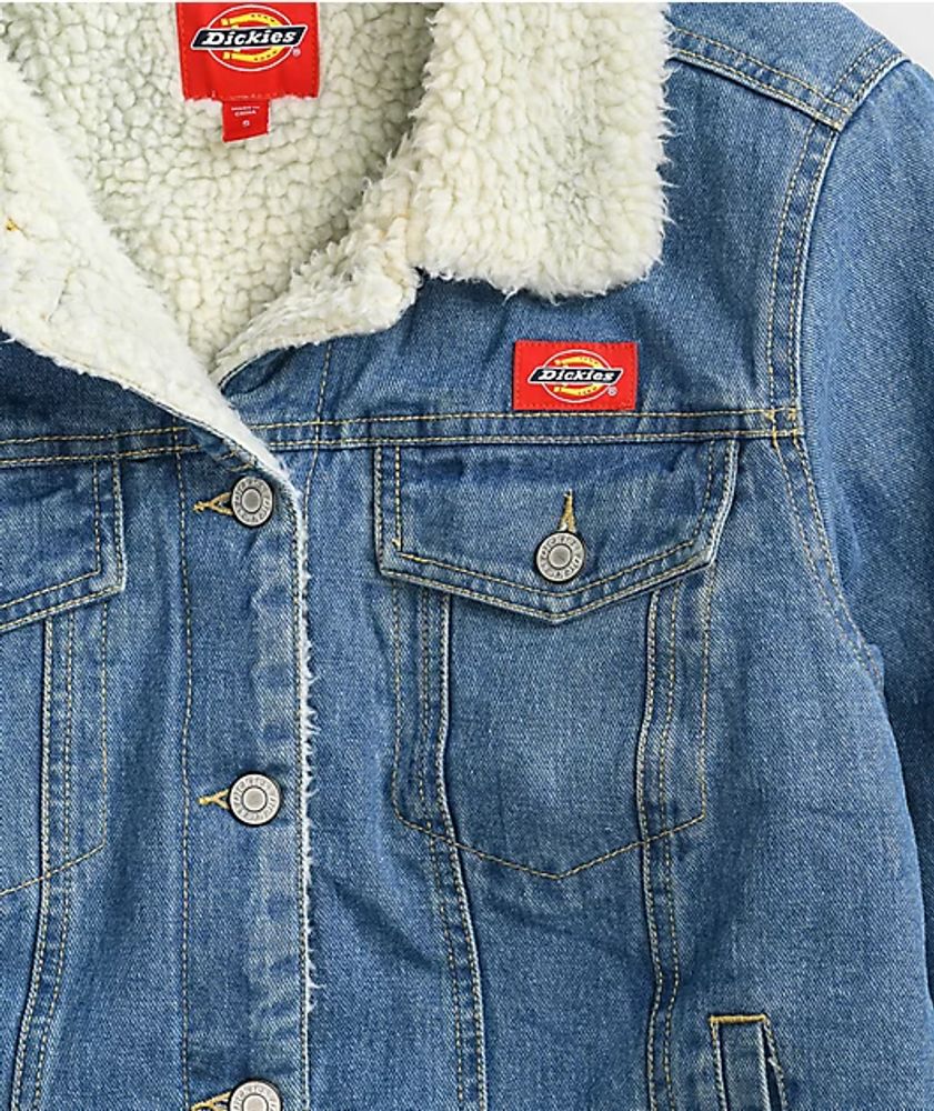 Dickies Sherpa Lined Blue Denim Jacket | Mall of America®