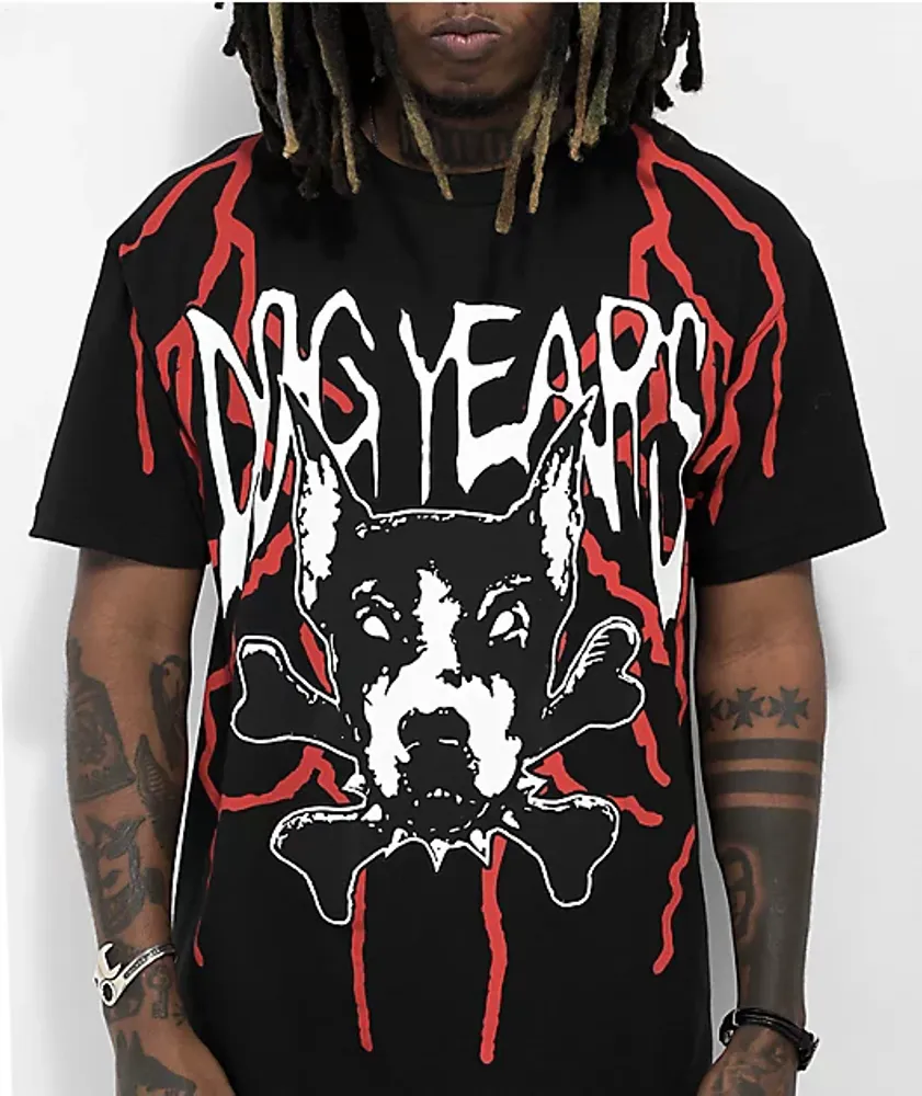 Dog Years Red Bolts Black T-Shirt | Mall of America®