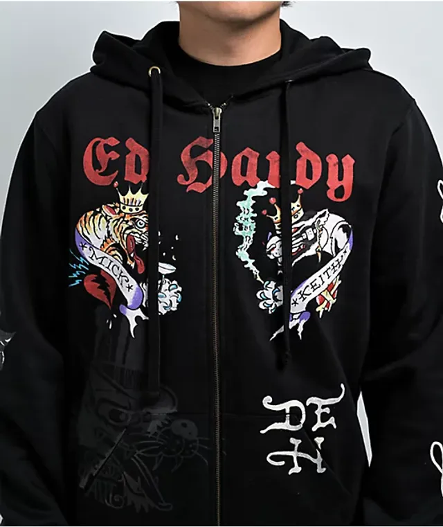 Ed hardy zip discount hoodie