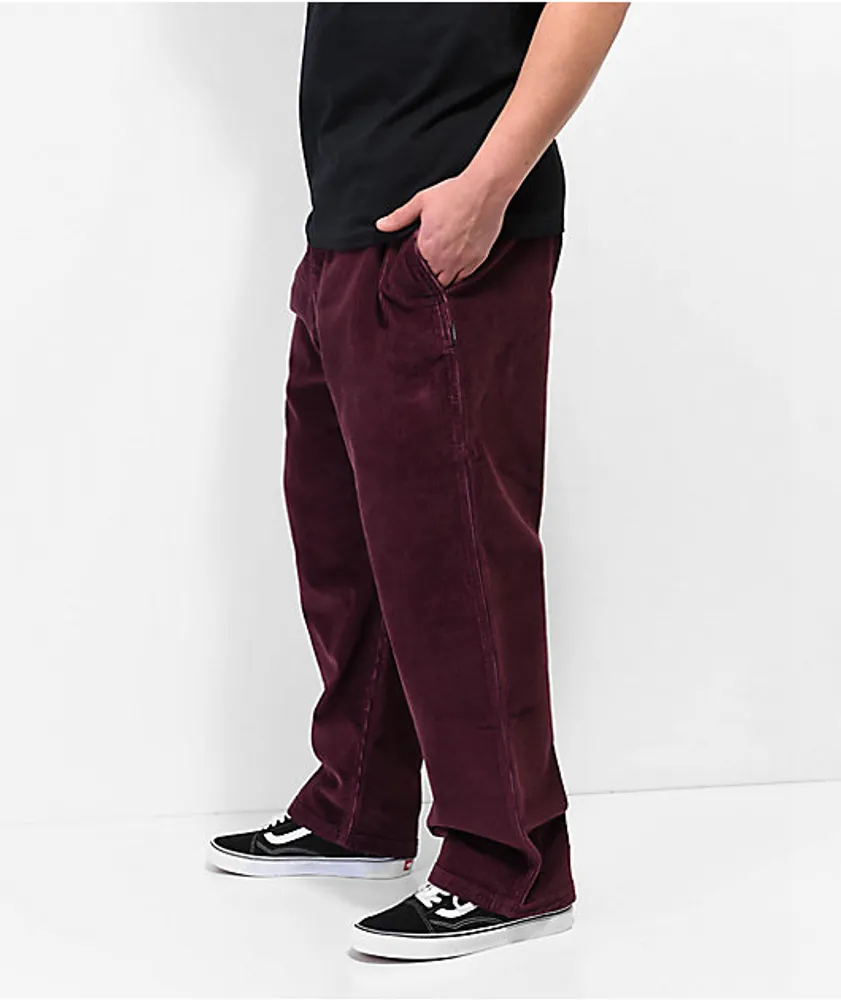 Wine corduroy pants new arrivals