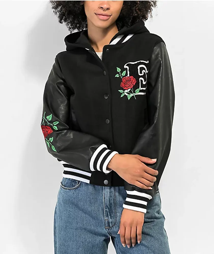 Empyre Aiden Rose Black & White Hooded Bomber Jacket Mall of America®