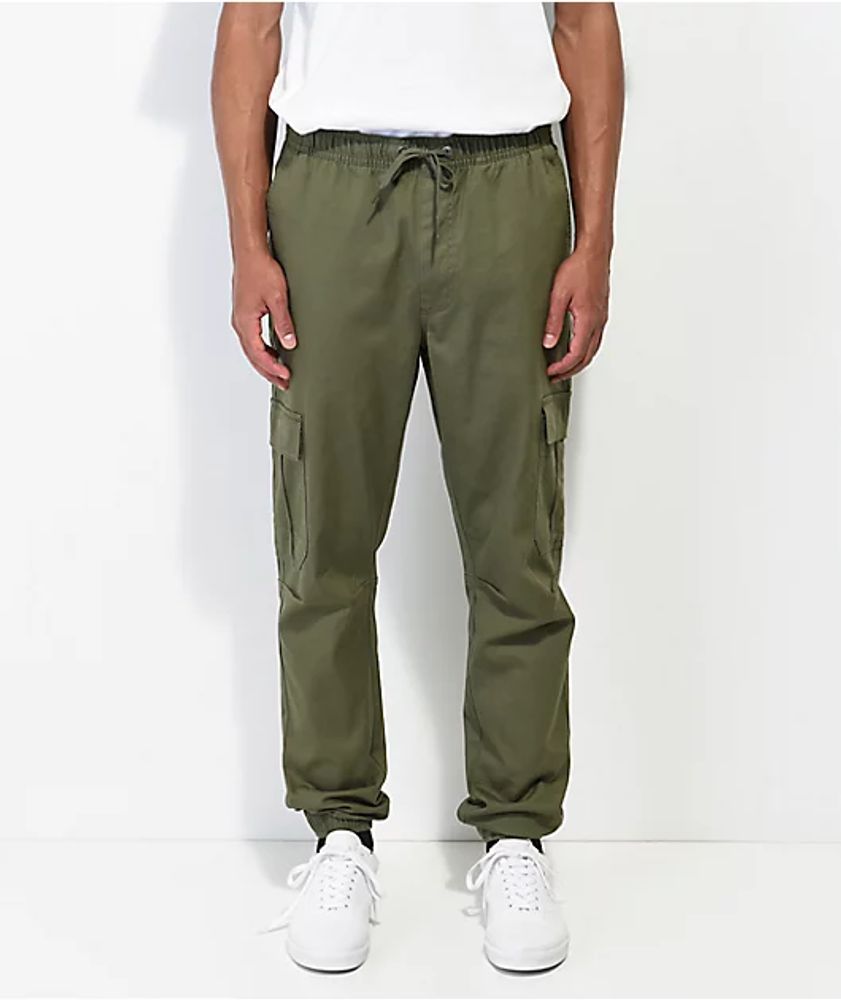 Empyre Creager Olive Green Cargo Jogger Pants | Bramalea City Centre