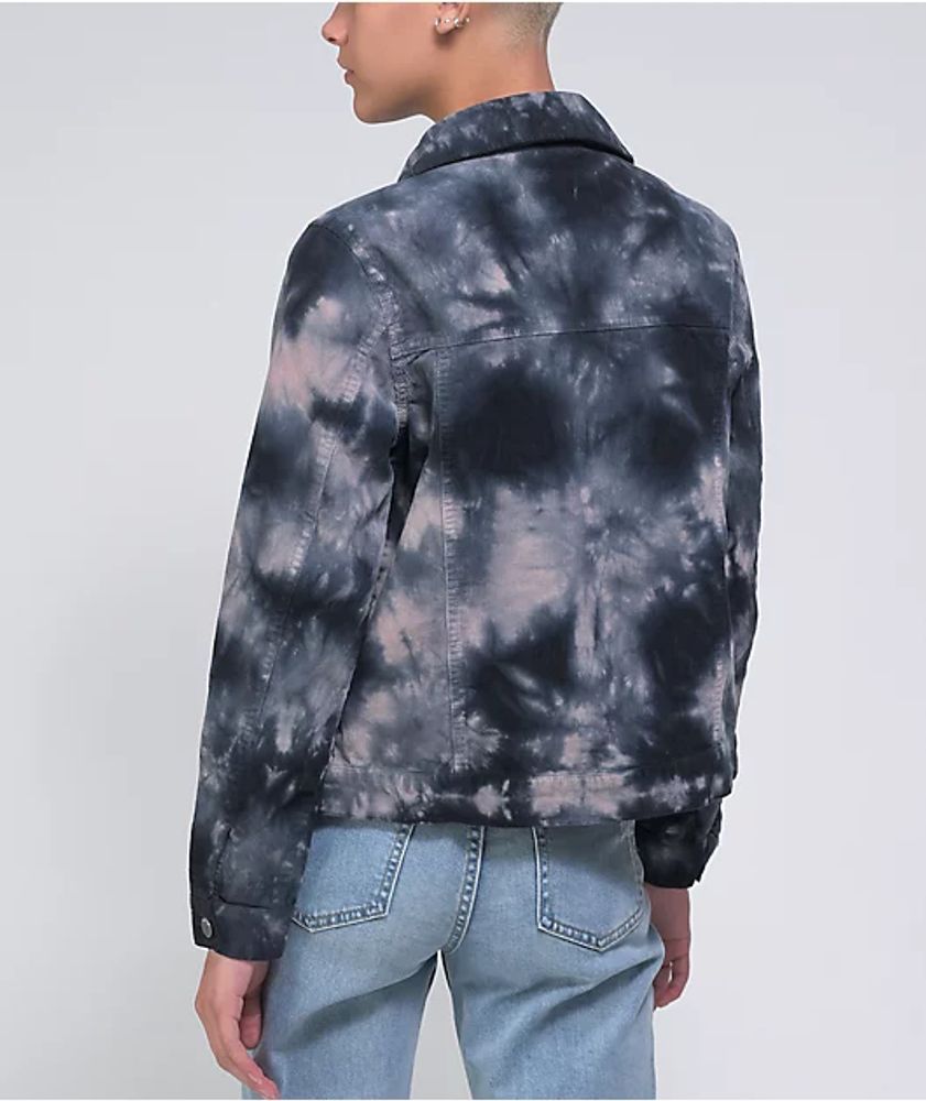 Black tie dye jacket store