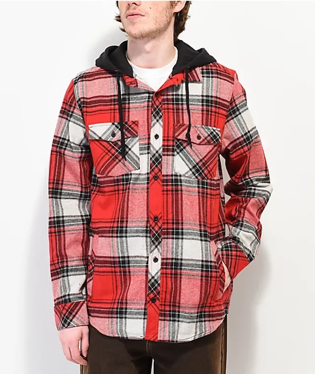 Empyre Hit Back Red Hooded Flannel Shirt | Vancouver Mall