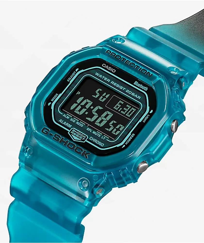 G shock 2024 transparent blue