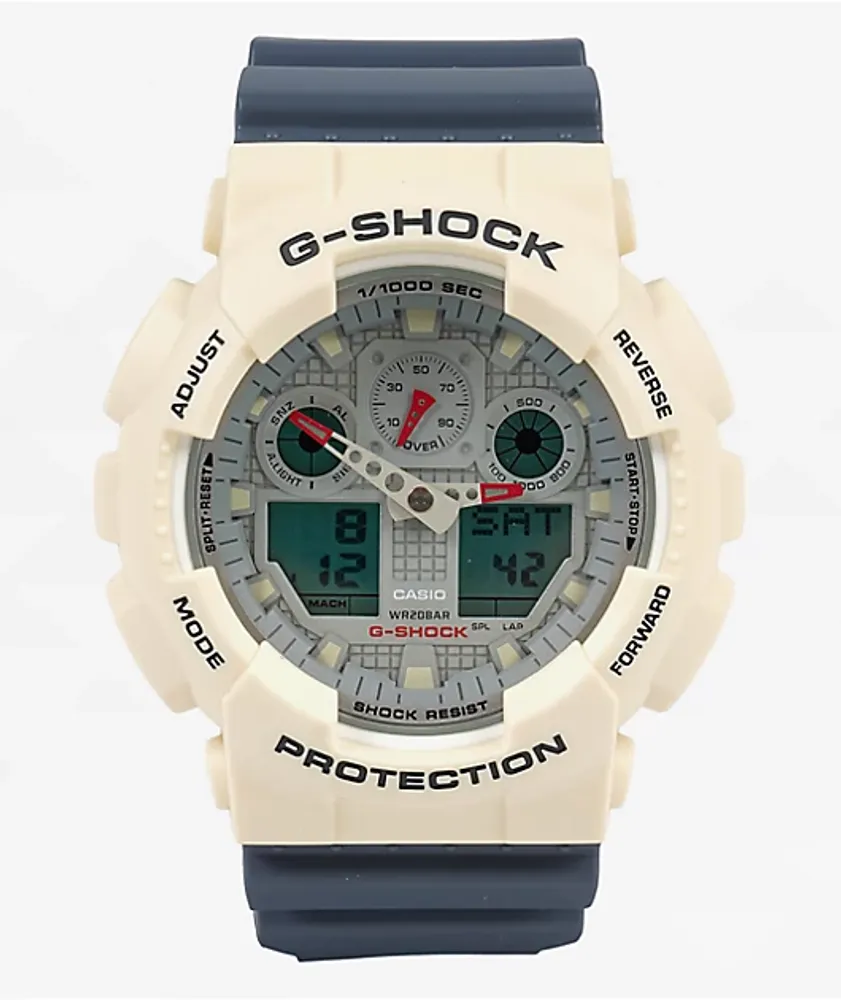 G-Shock GA100PC-7A2CR Red, White Blue Watch Willowbrook, 54% OFF