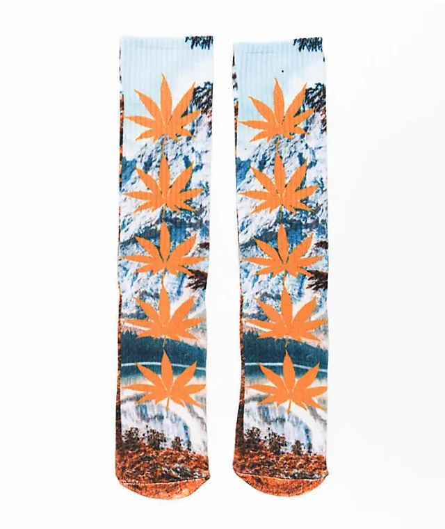 HUF Plantlife Pink, Blue & Green Drip Dye Crew Socks | Vancouver Mall