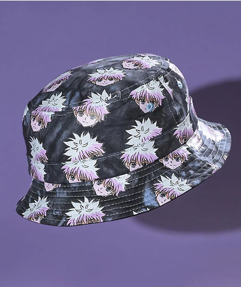 Hypland x Hunter x Hunter Killua Black Tie Dye Bucket Hat Mall of