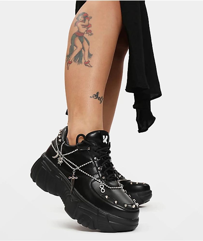 KOI Jinx Mystic Charm Black Platform Shoes Coquitlam Centre