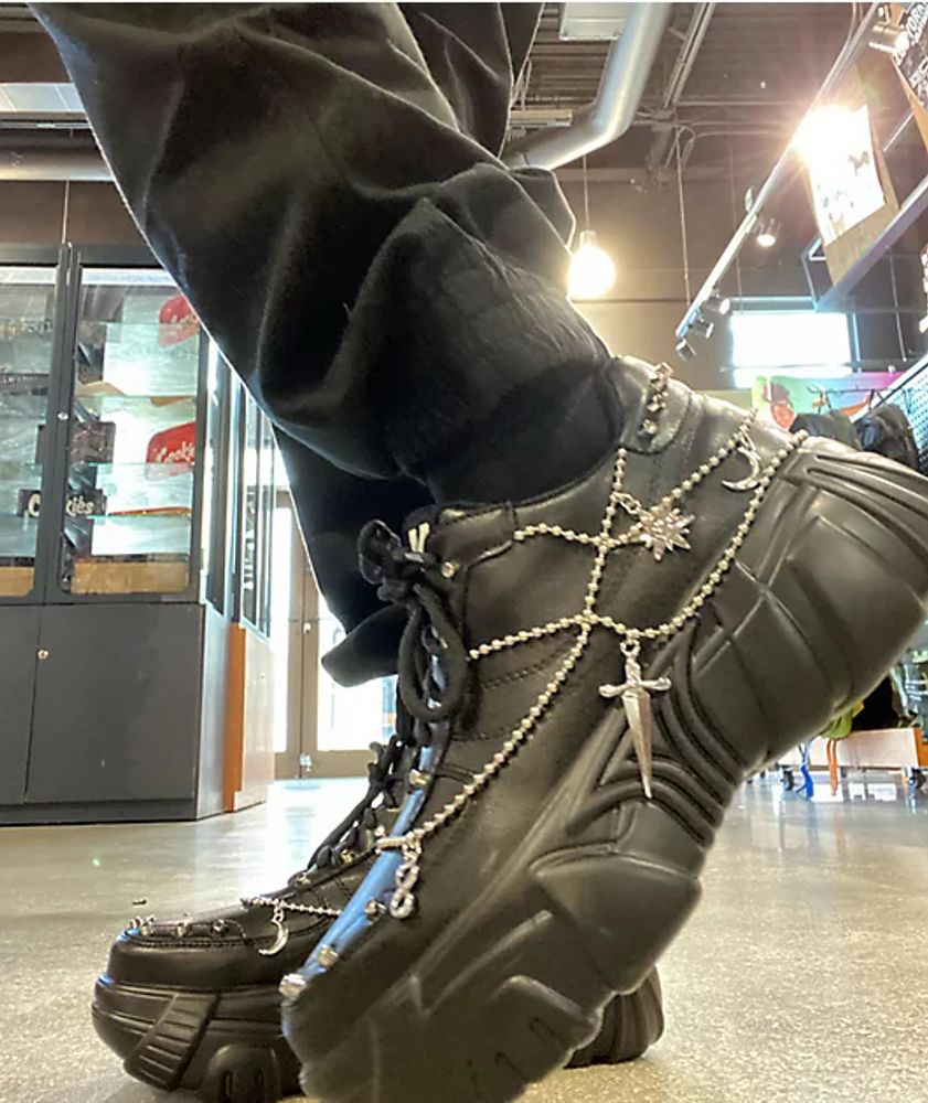 black platform shoes