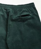 Krooked Eyes Dark Green Elastic Waist Corduroy Pants | Plaza Las Americas