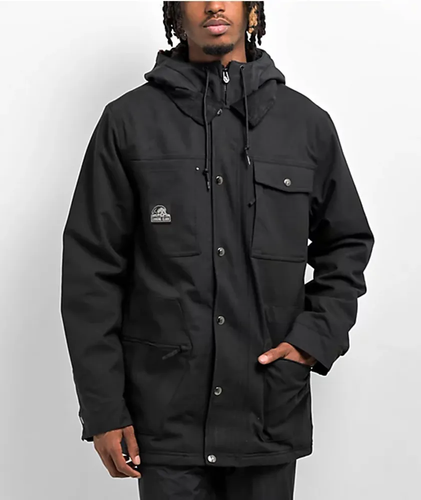 Black best sale snowboard jacket