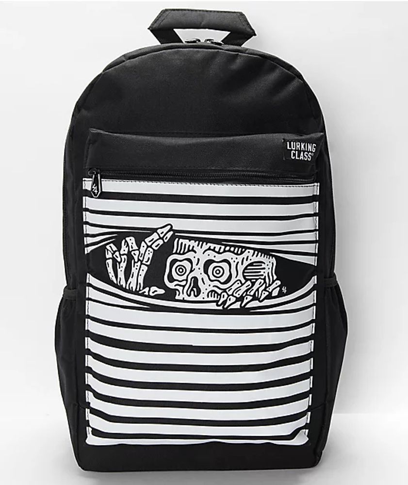 Lurking Class by Sketchy Tank Peeping Black Backpack Coquitlam Centre