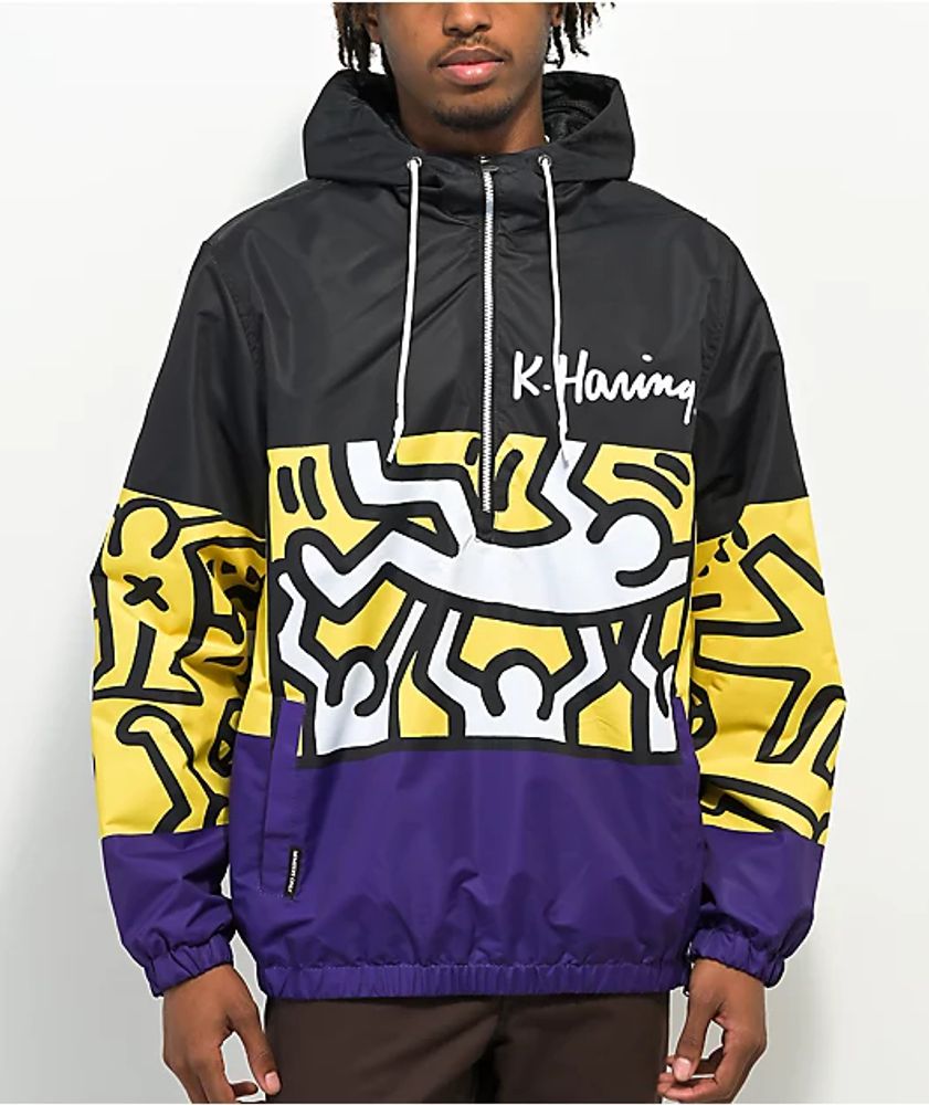 Members Only x Keith Haring Black, Yellow & Purple Anorak Jacket | Mall of America®