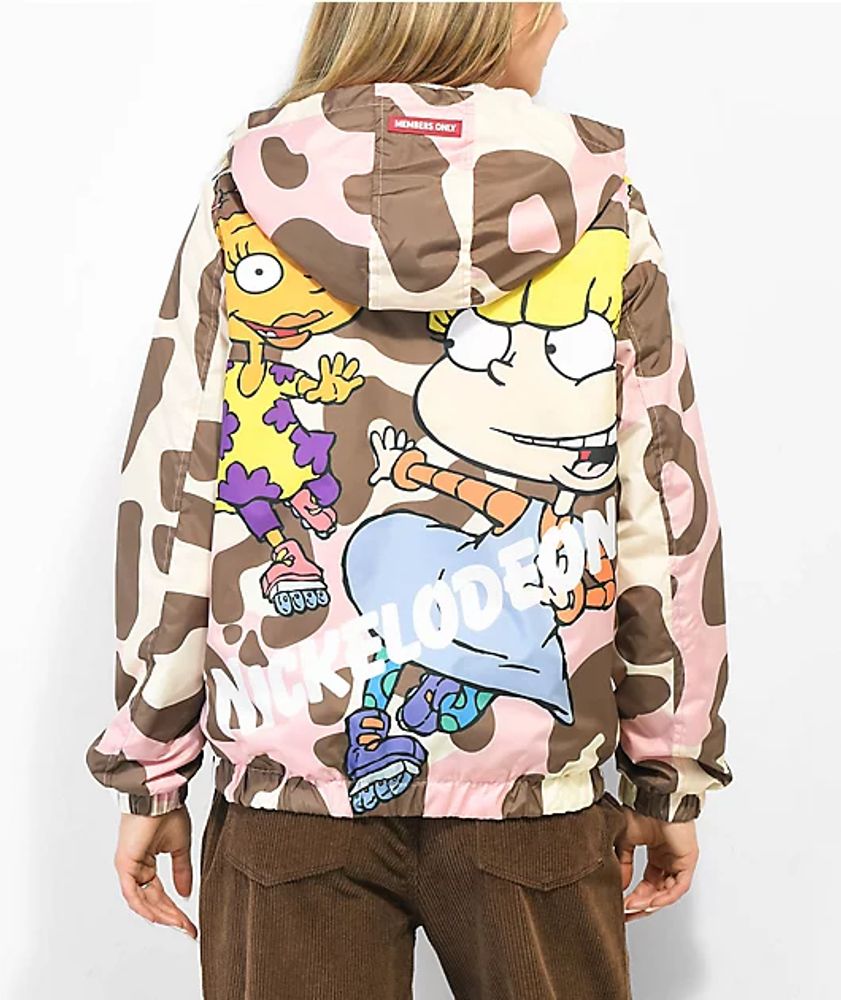 Members Only x Nickelodeon Rugrats Pink & Brown Snorkel Jacket Mall