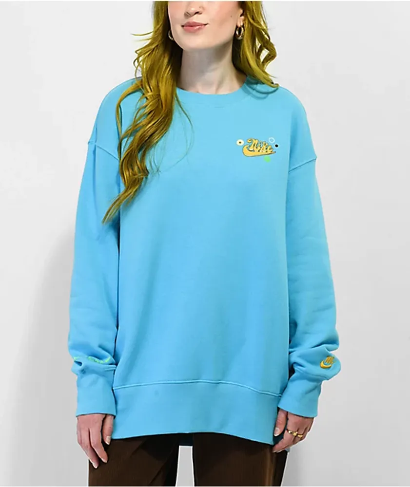 Nike Sportswear Phoenix Baltic Blue Crewneck Sweatshirt Nike Sportswear Phoenix Baltic Blue Crewneck Sweatshirt