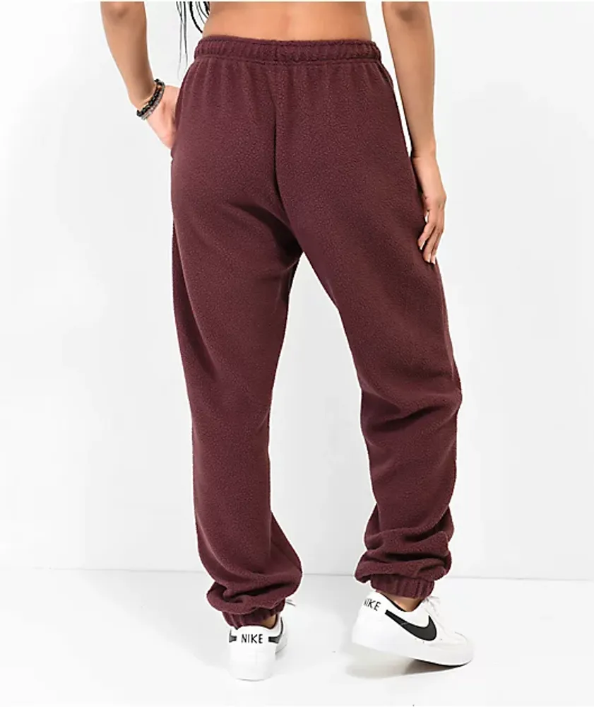 mens nike sweatpants burgundy