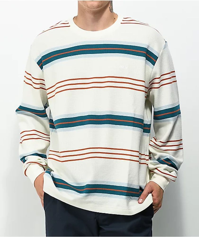 Obey Berto Thermal Stripe Cream Long Sleeve T-Shirt | Mall of America®