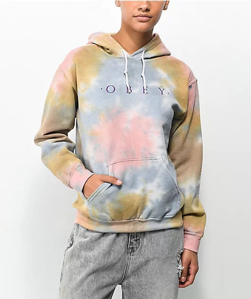 Obey tie outlet dye sweatshirt