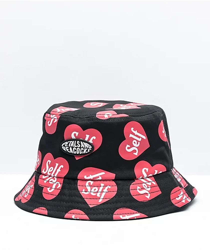 Petals and Peacocks Self Love Black Bucket Hat | Mall of America®