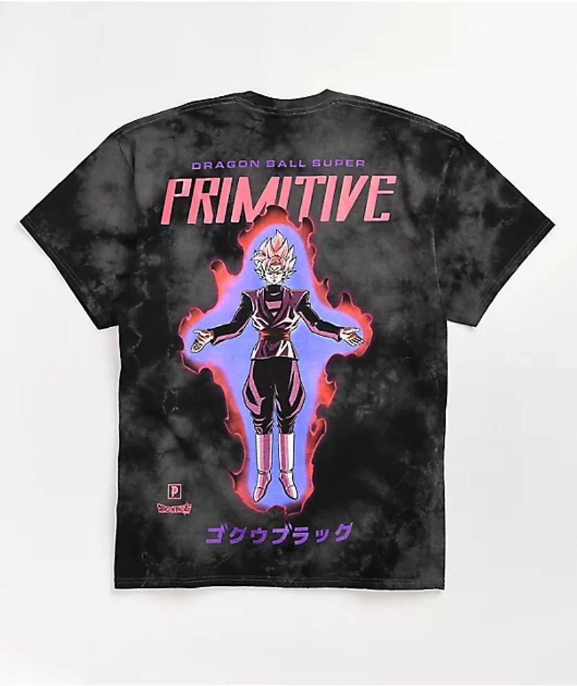 Primitive x Dragon Ball Super Goku Black Rose Washed T Shirt