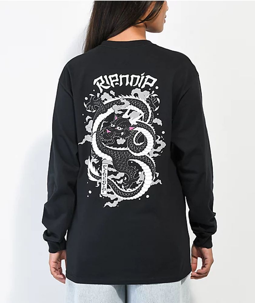 RIPNDIP Mystic Jermal Black Long Sleeve T Shirt Mall of America