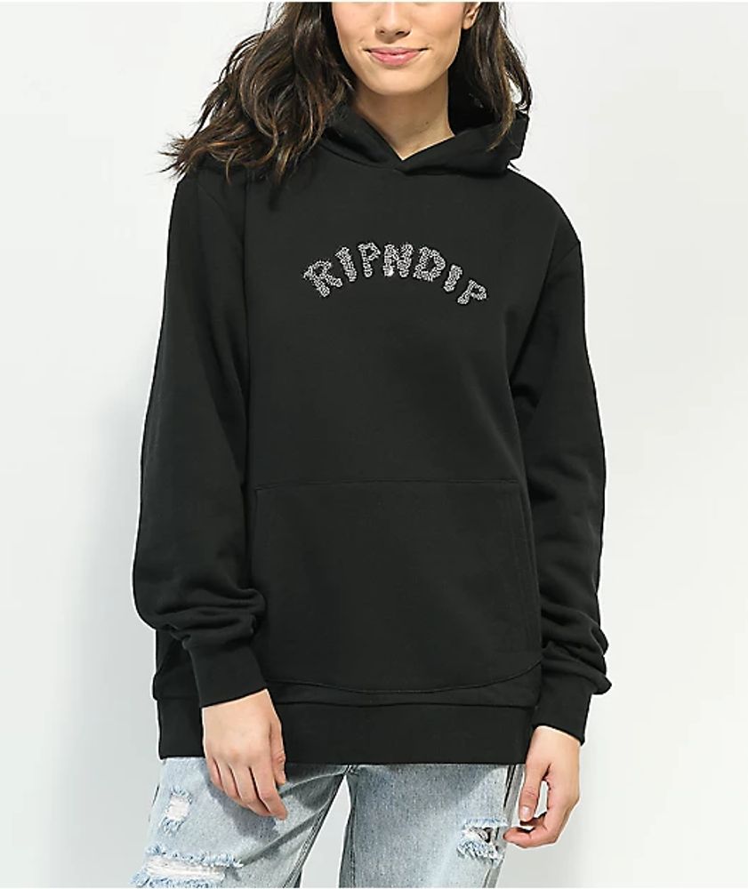 RIPNDIP Sent From Heck Black Rhinestone Hoodie | Mall of America®