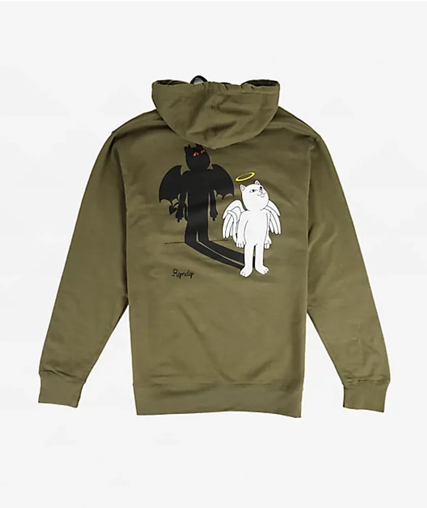 RIPNDIP Shadow Friend Army Green Hoodie | Shop Midtown