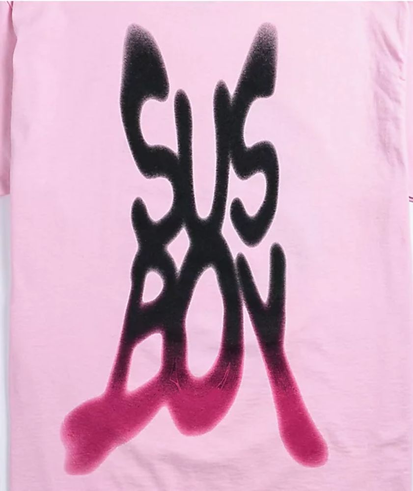 Sus boy hellboy light pink hoodie Clearance