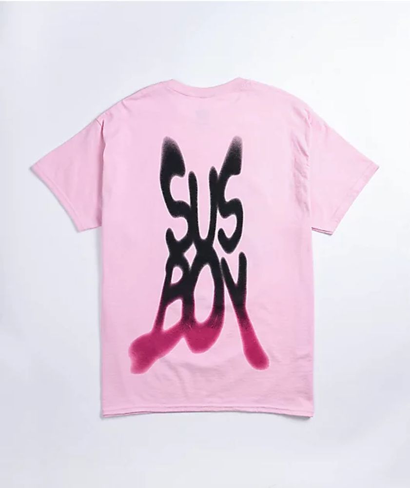 Sus boy hellboy light pink hoodie Clearance