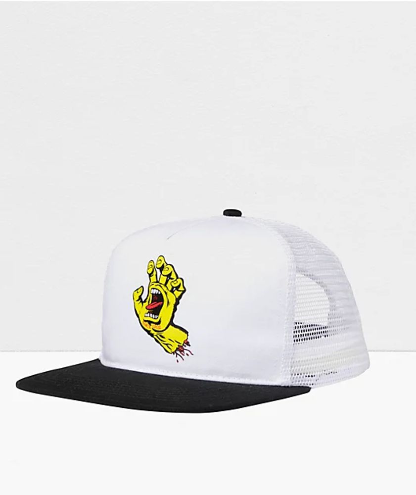 Santa Cruz Screaming Hand White Trucker Hat | Shop Midtown