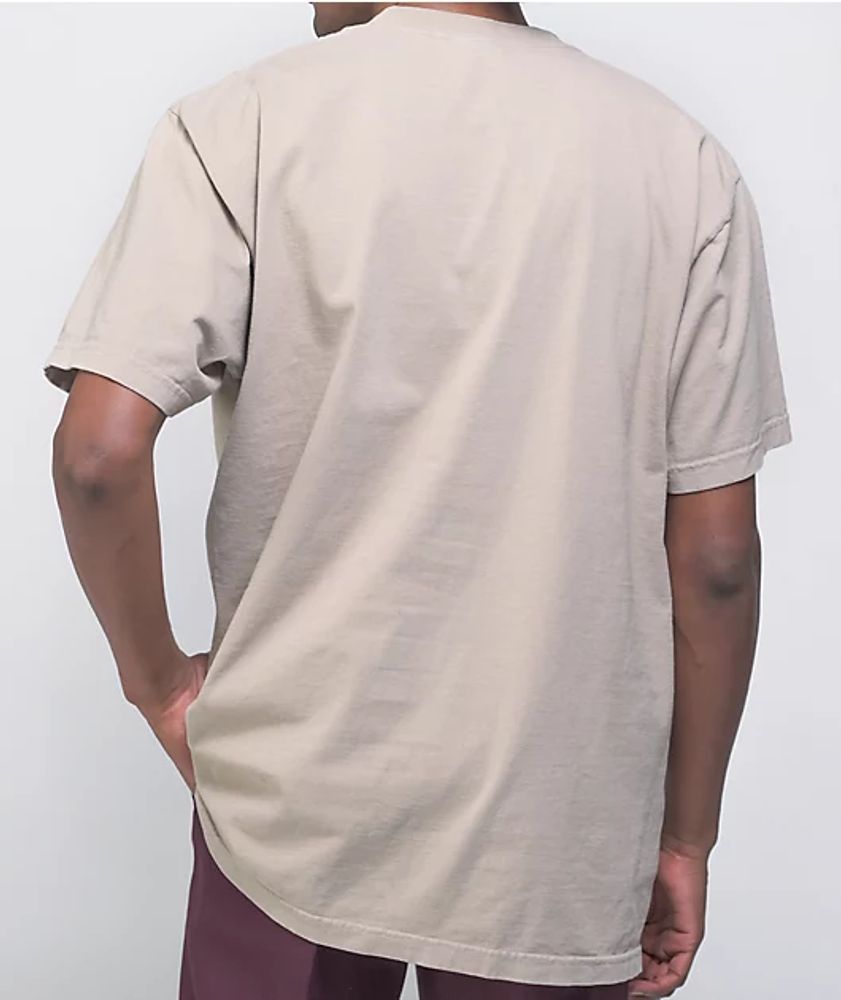 Shaka Wear Max Heavyweight Garment Dye Oat T Shirt | Hamilton Place