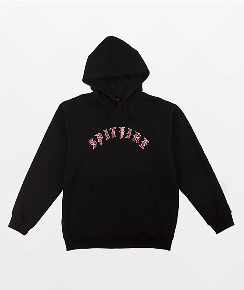 Spitfire Old English Embroidery Black Hoodie | Bramalea City Centre