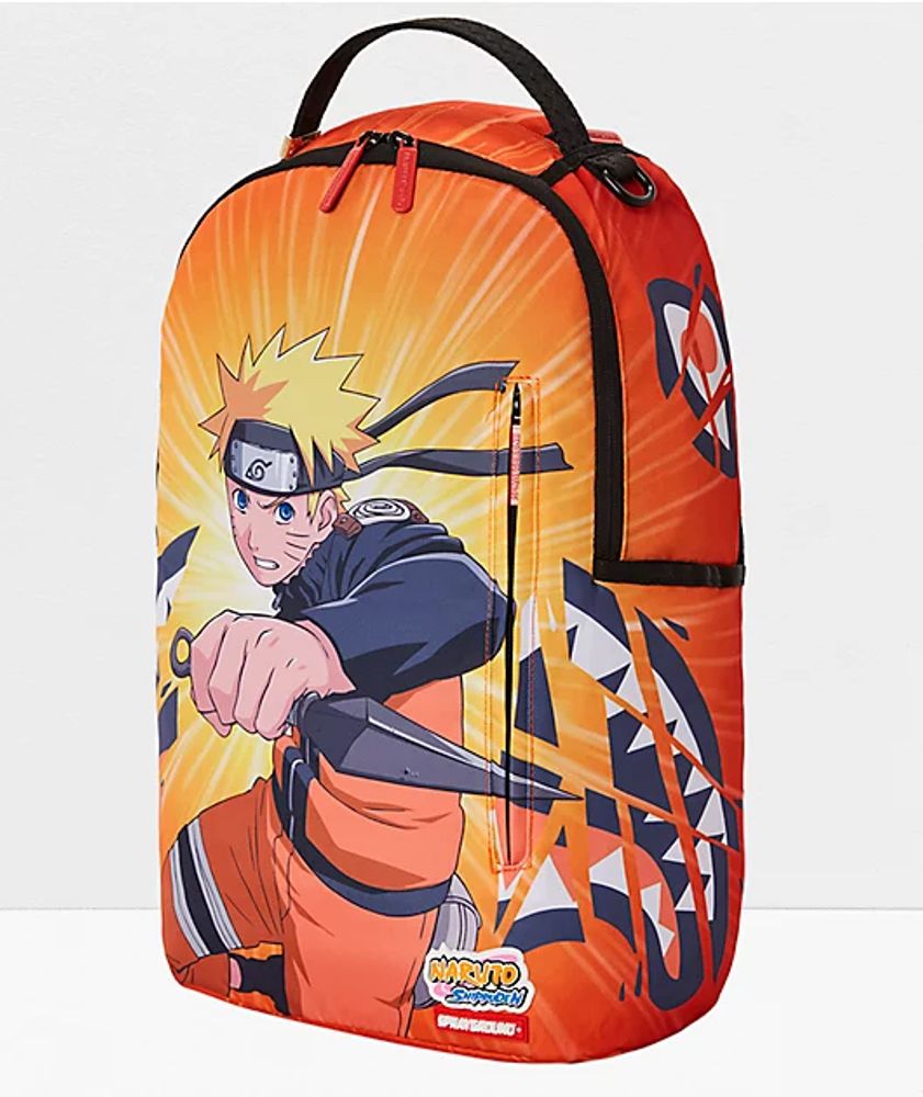 Sprayground x Naruto Shippuden Breakout Shark Orange Backpack Mall of