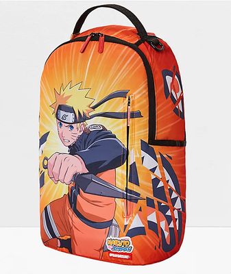 Sprayground x Naruto Shippuden Breakout Shark Orange Backpack | Mall of ...