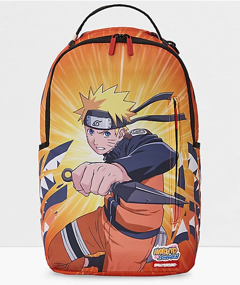 Sprayground x Naruto Shippuden Breakout Shark Orange Backpack ...