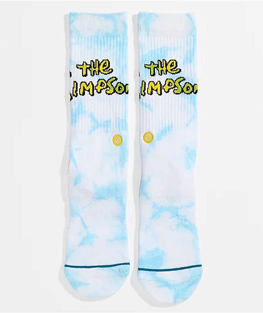 Stance x The Simpsons Intro Blue Tie Dye Crew Socks | Mall of AmericaÂ®