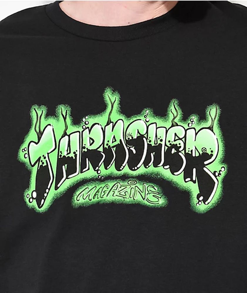 Black and sales green thrasher shirt