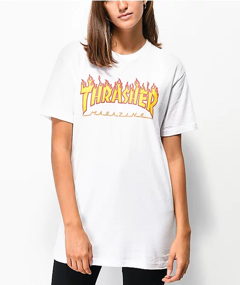 White discount thrasher sweatshirt