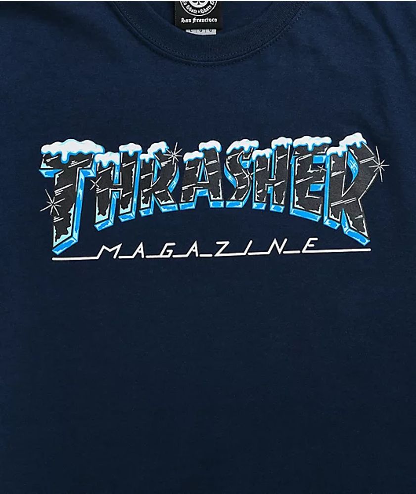 Dark blue hot sale thrasher shirt