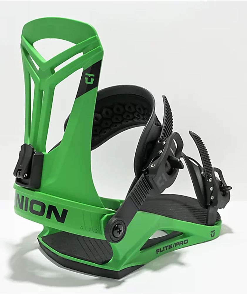 Union Flite Pro Green Snowboard Bindings 2023 Plaza Las Americas