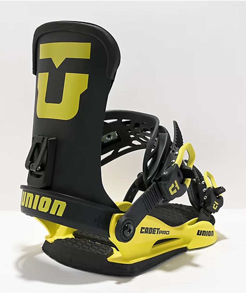 Union Kids Cadet Pro Yellow Snowboard Bindings 2023 Plaza Las Americas