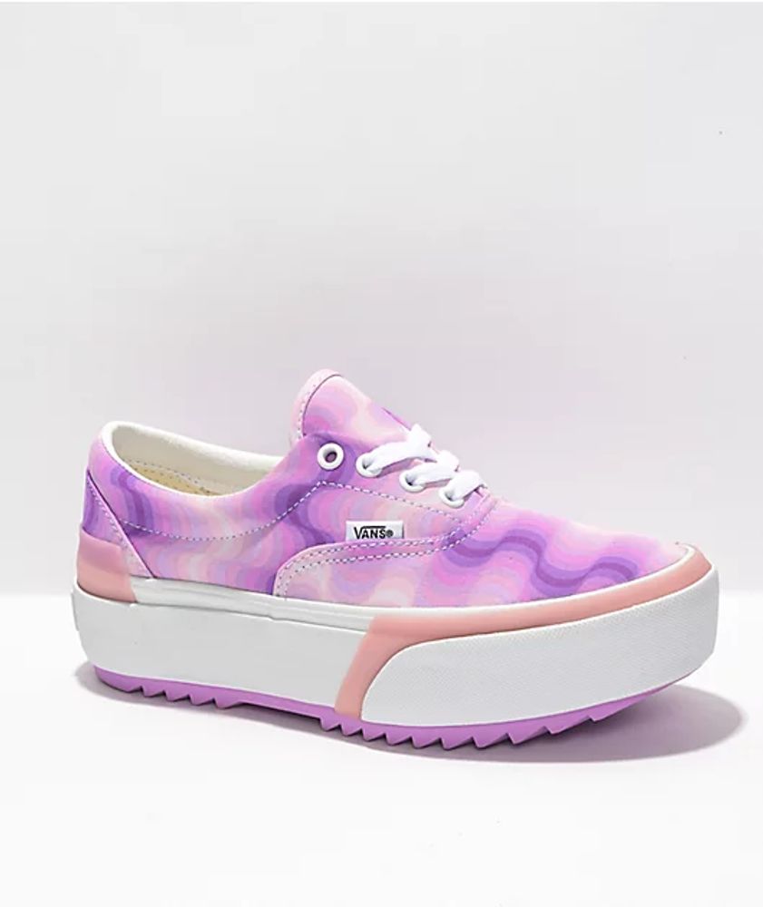 Vans pink platform shoes on sale