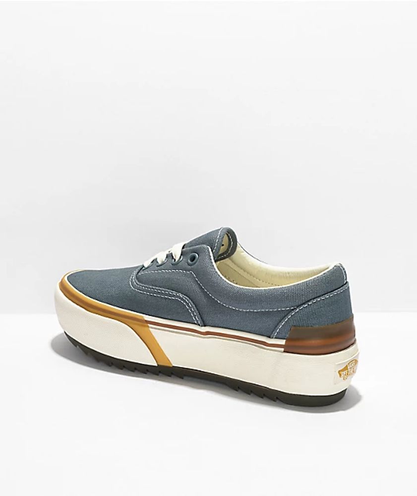 Navy blue platform vans hotsell