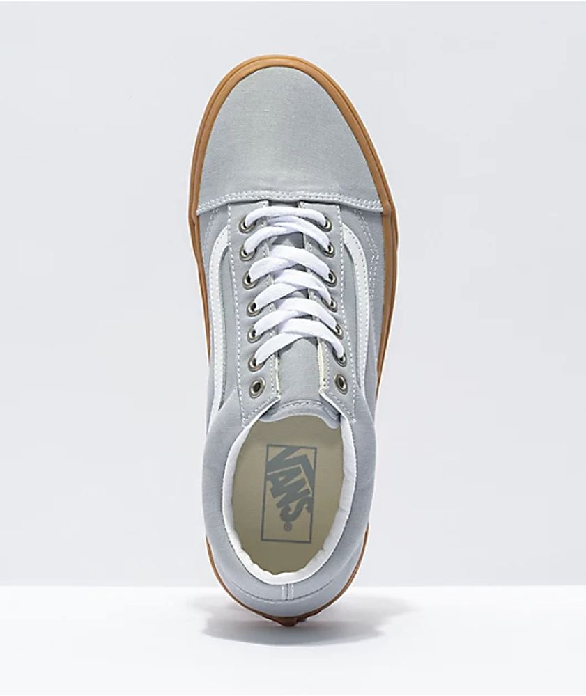 Vans Old Skool High Rise Grey, White, & Gum Skate Shoes Mall of America®