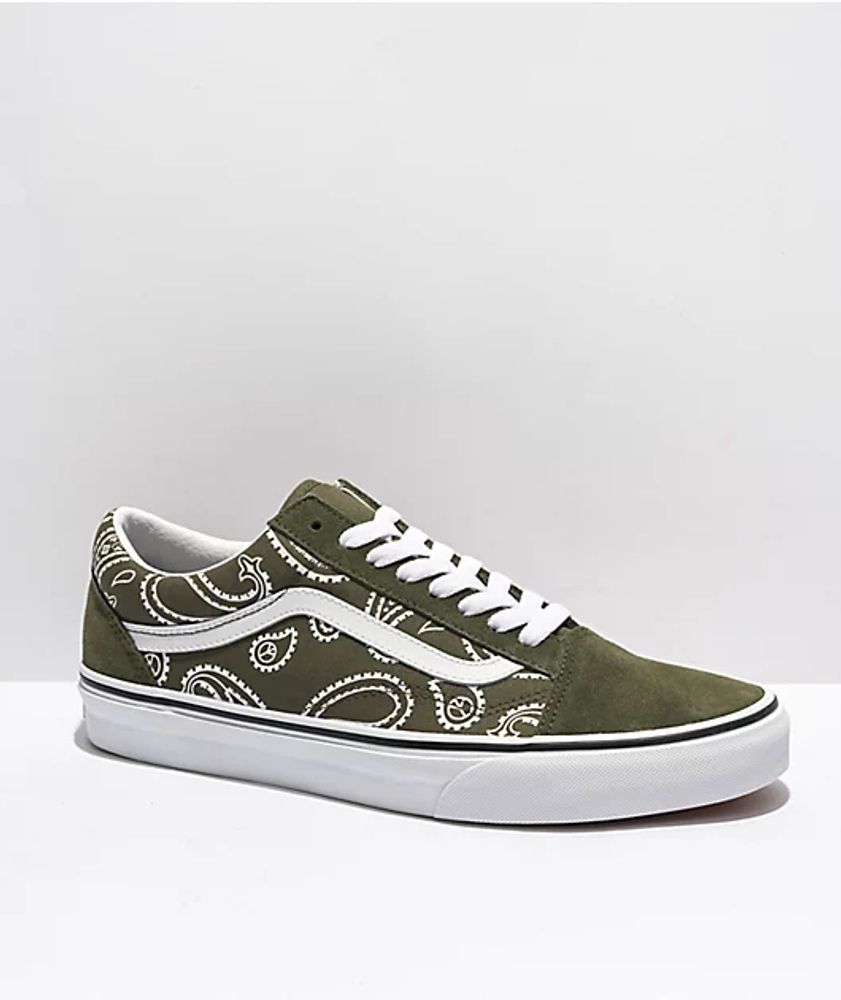 Vans Old Skool Peace Paisley Green Skate Shoes - Mall of America® حافظات بلاستيك